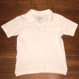 White collar button shirt